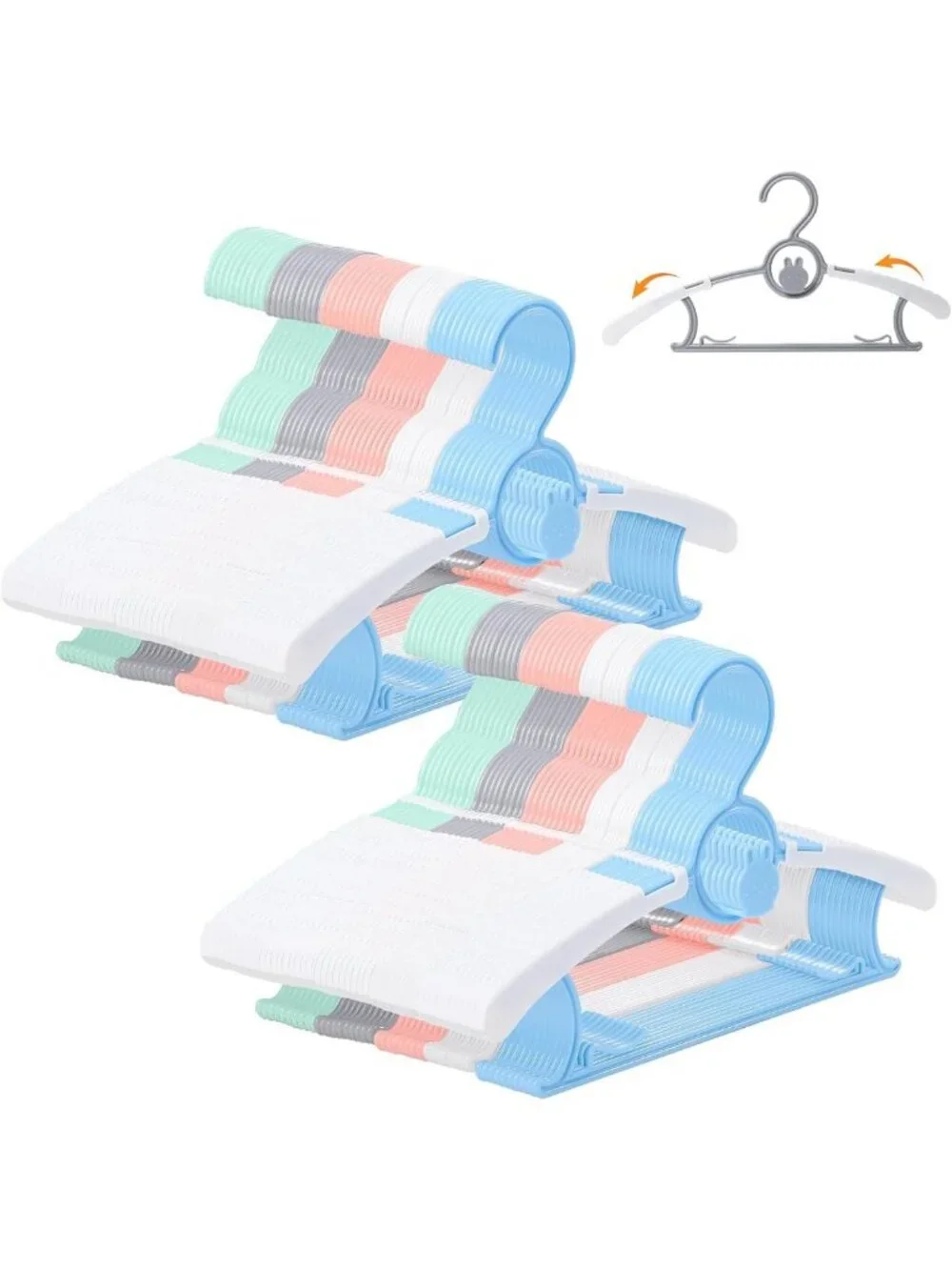 100 Pack Adjustable Baby Hangers 11